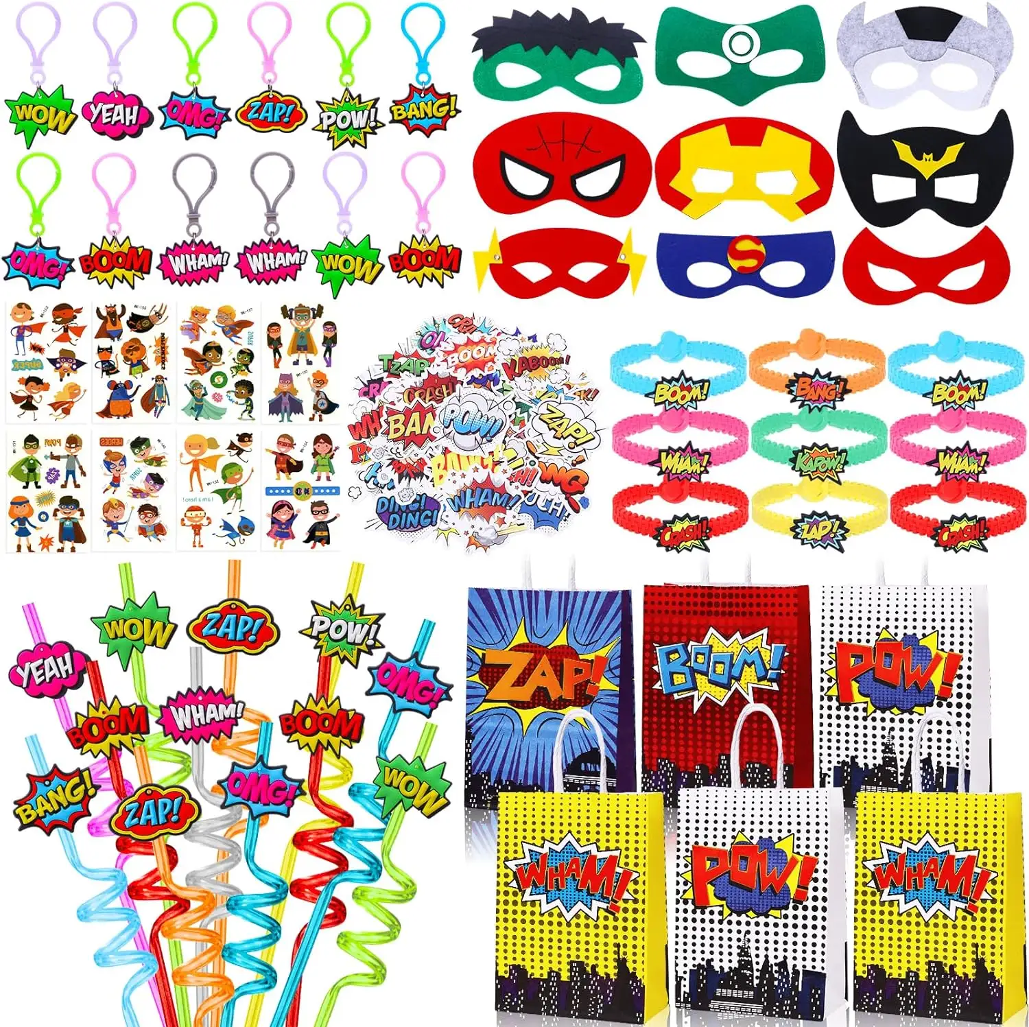 122 Favores de fiesta Suministros de fiesta de cumpleaños para niños Goodie Bag Stuffer Pinata Filler Carnival Classroom Prize