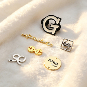 Custom Metal <b>Name</b> <b>Tags</b> with Own Logo Private Sewing Brand Labels Durable Metal Emblem Plates for Fashion Garment, Leather Bags - Product Image 3