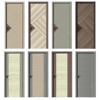 Portes intérieures en bois de mélamine personnalisées, modernes, sans peinture, grain de bois, chambre à coucher, insonorisées, ignifuges, manuelles, appartement