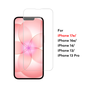 Protector de Pantalla de Cristal Templado HD Transparente 9H 2.5D Antirrayas para <span class=keywords><strong>iPhone</strong></span> 17e 16e 14 13 13 Pro - Product Image 1