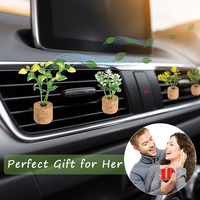 Diffuseur de parfum 3D en forme de plantes artificielles pour voiture, clip de parfum pour grille d'aération, accessoires d'intérieur de voiture