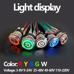 High Current Metal <strong>Push</strong> <strong>Button</strong> <strong>Switch</strong>, 16mm 19mm 22mm 25mm Metal Vandal Resistant Instantaneous Latch <strong>Locking</strong> <strong>Button</strong> <strong>Switch</strong> - Product Image 3