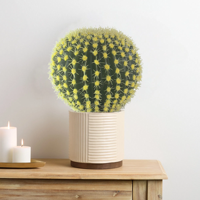 CHUANGFA 39cm Cactus Artificiel Vert Moderne Petite Plante Décorative en Mousse Plastique pour Maison Jardin Mariage Fête des Mères Cadeau