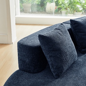 Modern Upholstered Oversized Sectional <b>Sofa</b>,Curved Cloud Couch, Free Combination <b>Sofa</b> Couch for Living Room,Bedroom,Blue - Product Image 2