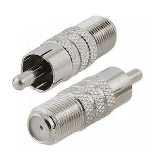 RCA Male to F female Coax Coaxial Cable Audio Adapter 커넥터