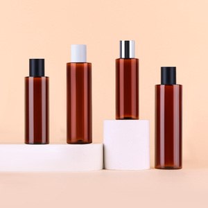 OEM 100ML vide cosmétique ambré transparent et <span class=keywords><strong>vert</strong></span> hydrosol lotion soin de la peau bouteille de toner avec piston et bouchon - Product Image 5