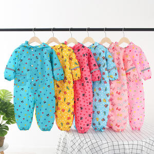 Mode enfants une pièce combinaison de pluie imperméable en polyester combinaison barboteuse à capuche imperméable avec bandes réfléchissantes pour les visites en plein air - Product Image 5