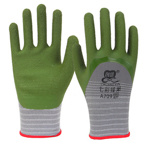 Guantes de Seguridad de Látex Verde Chuangxin A709 con Textura de Panal de Abeja, Antideslizantes, Duraderos, Talla Grande M - Product Image 2