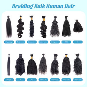 Cheveux humains en vrac 12A bruts non traités 100g, ondulés profonds, afro crépus, sans trame, pour tresses bohèmes - Vente en gros - Product Image 5