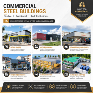 Bâtiment commercial et d'entreposage avec structure en acier préfabriquée pour l'administration des entreprises et le support des stocks - Product Image 3
