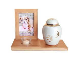 Cadre photo commémoratif pour animaux de compagnie de <span class=keywords><strong>6</strong></span> pouces avec coupe en verre et tablette commémorative temporaire pour contenir les cendres, les dents, les cheveux et les os - Product Image 4