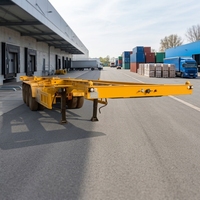 Nouvelle semi-remorque à châssis en acier JINFENG T700/Q345 à poutre droite pour conteneurs de 20 et 40 pieds, robuste, avec train de roulement de 28 tonnes