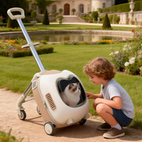 Valise pour animaux de compagnie ABCPC convertible en poussette, pliable, pour petits animaux et bébés