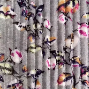 printed jacquard Stripe Coral Fleece Polyester fleece for blanket