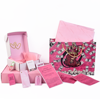 Custom pink Corrugated Cardboard Paper Box Set Packaging Tear Strip Bags Printed Self Sealing Mailer Shipping Gift Box With Logo