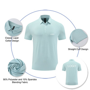 <span class=keywords><strong>Polo</strong></span> de Verano de Jacquard Elástico de Mezcla de Poliéster y Spandex para Hombre con Logo Personalizado para Deportes y Golf de Secado Rápido - Product Image 2