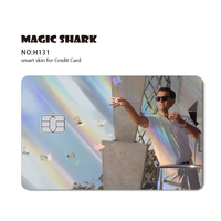 Autocollants holographiques pour cartes bancaires et de crédit, amovibles, imperméables, avec plusieurs designs personnalisés, vente en gros Magic Shark