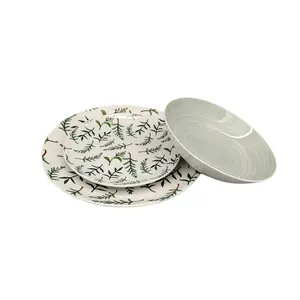 Full decal print Ceramic tableware Porcelain Plate Sets Dinnerware Set