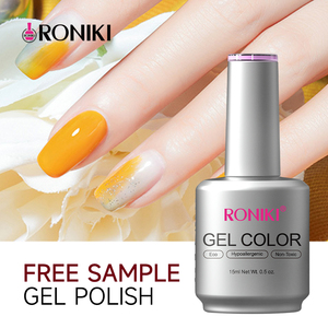 Vernis Gel <span class=keywords><strong>Semi</strong></span>-<span class=keywords><strong>Permanent</strong></span> RONIKI Haute Qualité 15ml Sans HEMA ni TPO, Vente en Gros, Marque Privée, pour Salons de Manucure - Product Image 1