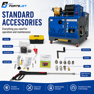 <span class=keywords><strong>Nettoyeur</strong></span> de canalisations télécommandé autonome avec réservoir de 500L, 200 bars, 84L/min, 37HP, double cylindre, double bobine, pour canalisations de 32 pouces - Product Image 2