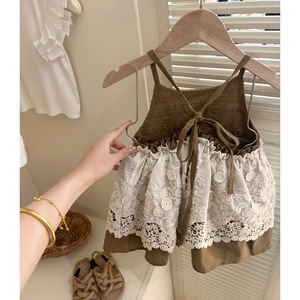 Child Star Circle Girls Sleeveless Lace Dress Breathable Summer Hollow-Out Suspender Dress For Children - Product Image 2