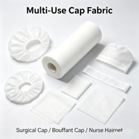 Rouleau de tissu non tissé Spunbond blanc mat 26 GSM pour bonnet chirurgical, bonnet bouffant et filet à cheveux d'infirmière