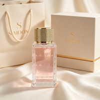 Flacon de parfum vide en verre 30ml 50ml 100ml, base rectangulaire lourde, col serti, flacon pulvérisateur de luxe personnalisé