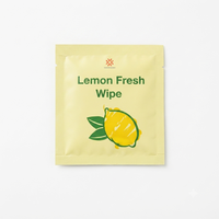 Tisu Basah Lemon Segar Terbungkus Individual, Lembut dan Portabel untuk Tangan, Wajah, dan Perjalanan