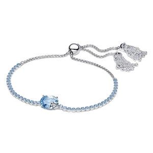Novedad 2026 Pulsera de tenis deslizante de plata <span class=keywords><strong>925</strong></span> con forma de corazón, lazo brillante de moda y cadena de hueso de serpiente ajustable, joyería exquisita DIY con dijes - Product Image 3