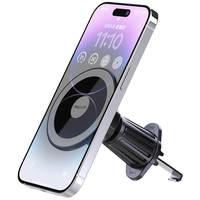 Nouveau support magnétique pour téléphone de voiture ProYou à rotation 360° avec support flexible, fixation sur grille d'aération de voiture, crochet métallique noir pour tous les smartphones