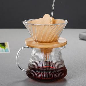 Set Caffettiera in Vetro Resistente al Calore per Uso Domestico, Caraffa per Caffè Pour Over, Utensili Mocha Cloud, Capacità e <span class=keywords><strong>Dimensioni</strong></span> Personalizzabili - Product Image 2