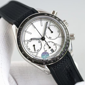 Reloj de Pulsera Unisex de Alta Gama, Cronógrafo, Fecha, Taquímetro, Cristal de Zafiro, Caja de Acero de 40 mm, Correa de Goma Negra Luminosa, Nuevo - Product Image 2