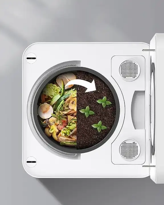 Caixa de compostagem elétrica personalizada OEM para cozinha, equipamento de eliminação de resíduos de alimentos domésticos, máquina trituradora de lixo com capacidade de 3,3L