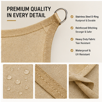 Voile d'ombrage rectangulaire en HDPE tissé sur mesure pour patio commercial, pergola, terrasse de restaurant, résistante aux UV, au design moderne, pour extérieur