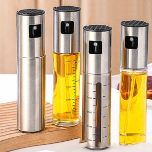 Cucina cucina 100ml <span class=keywords><strong>vetro</strong></span> senz'aria <span class=keywords><strong>in</strong></span> acciaio inox olio d'oliva pentola pompa Dispenser bottiglia nebulizzatore spruzzatore per olio - Product Image 5