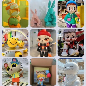 Esculturas de Fibra de Vidrio Personalizadas de Gran Tamaño, Personajes de Dibujos Animados, Figuras de Animales, Mascotas, Anime Moderno, Comercial, para Exteriores - Product Image 4