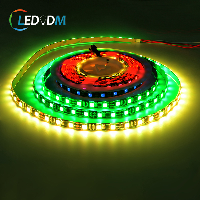 Single SPI Addressable Magic Programmable Led Strip Smd5050 RGB Pixel 60leds Flex Led Strip 12v 24v WS2811 TM1934 TM1903 WS2812B
