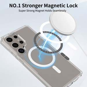 Funda Magnética para <span class=keywords><strong>Samsung</strong></span> S25 Ultra con Carga Inalámbrica, Funda Transparente para Teléfono Móvil, Cubierta Trasera para S24 S25 Ultra - Product Image 2