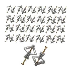 100-Piece Drywall <strong>Anchor</strong> <strong>Kit</strong> Self-Drilling Plastic Nylon Hollow Wall <strong>Anchor</strong> Drywall Plug Screw Butterfly Expansion Tube - Product Image 1