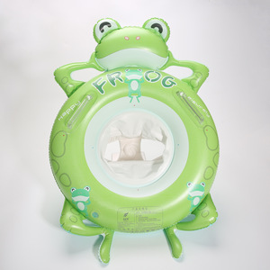 Frog Children's Swimming Ring 60cm With Handle Thickened PVC Infant Toddler Float - Product Image 2