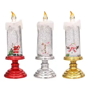Заводская цена, Рождественская свеча, блестящее украшение, светодиодная БЛЕСТЯЩАЯ ЛАМПА, праздничный подарок, Рождественская свеча