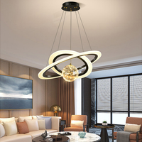 Lámpara Colgante LED de Hierro de Lujo Nórdico, Altura Ajustable, Moderna, para Sala de Estar, Romántica, Cálida, para Dormitorio o Restaurante