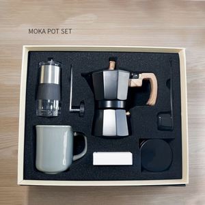 IStapromo Gifts Wholesale Coffee Brewing Gift Set Electric Heater Stainless Moka Pot Distributor Filters,Premium Foam Gift Box - Product Image 2