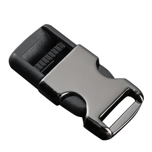 Side Release Buckle Zinc Alloy Gunmetal Black Silver Durable For Bags Adjustable <b>Webbing</b> Hardware Accessory - Product Image 4