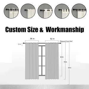 Rideaux en tulle noir modernes, imitation lin, rideaux transparents pour fenêtres avec franges, 100% polyester, personnalisables, ignifuges, occultants - Product Image 3