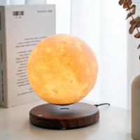 Lampu Bulan Mengambang dengan Basis Persegi Cetak 3D, Levitasi Magnetik, Kontrol Sentuh, Cahaya Hangat untuk Dekorasi Kamar Tidur, Harga Pabrik