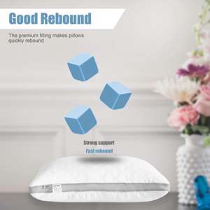 Almohadas de Cama de <span class=keywords><strong>Fibra</strong></span> de Felpa Premium de Alta Calidad para Dormir de Lado y Boca Arriba - Product Image 3