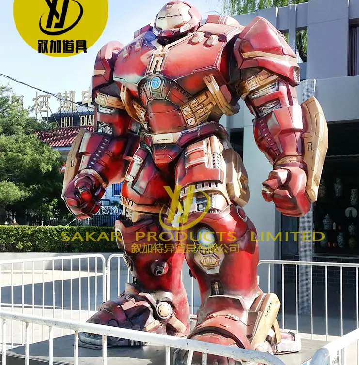 Custom large outdoor iron stainless steel transform er statue metal robot sculptures landscaping metal crafts from china
