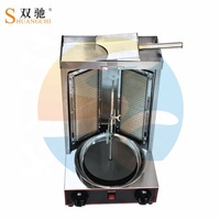 Machine à shawarma commerciale à 2 brûleurs, de type table, automatique, pour la préparation de kebab, avec gaz GPL, rotative, pour les magasins de kebab