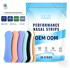 <span class=keywords><strong>Tiras</strong></span> Nasales Antirronquidos HLK Mejoradas, Hipoalergénicas, Certificadas por la CE para Dormir Mejor y Respirar por la Nariz - Product Image 1